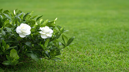 White Flowers On Green Grass