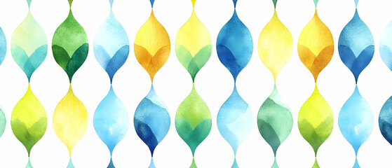 Abstract Watercolor Leaf Pattern