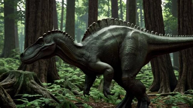 Allosaurus Hunting in Forest Wilderness