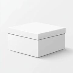 Fototapeta premium Blank white square gift box