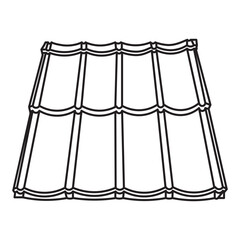 A line art representation of multiple roof tiles arranged in a pattern. Ideal for illustrating roofing materials, construction, and architectural design.