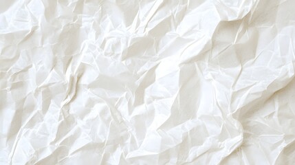 Obraz premium Crumpled White Paper Texture Background for Creative Design Projects