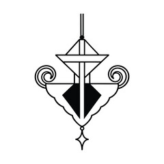 vector illustration of a compass