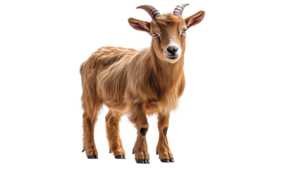 Farm Goat isolated on transparent white background, clipping path ,png 