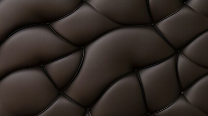 Dark, tufted, leather texture; wavy pattern.