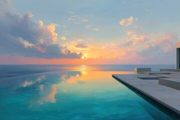 Sunset Ocean View Infinity Pool
