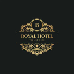 Royal Hotel Letter B Logo design template