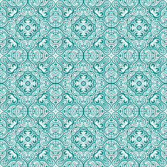 Teal Swirl Pattern Seamless design