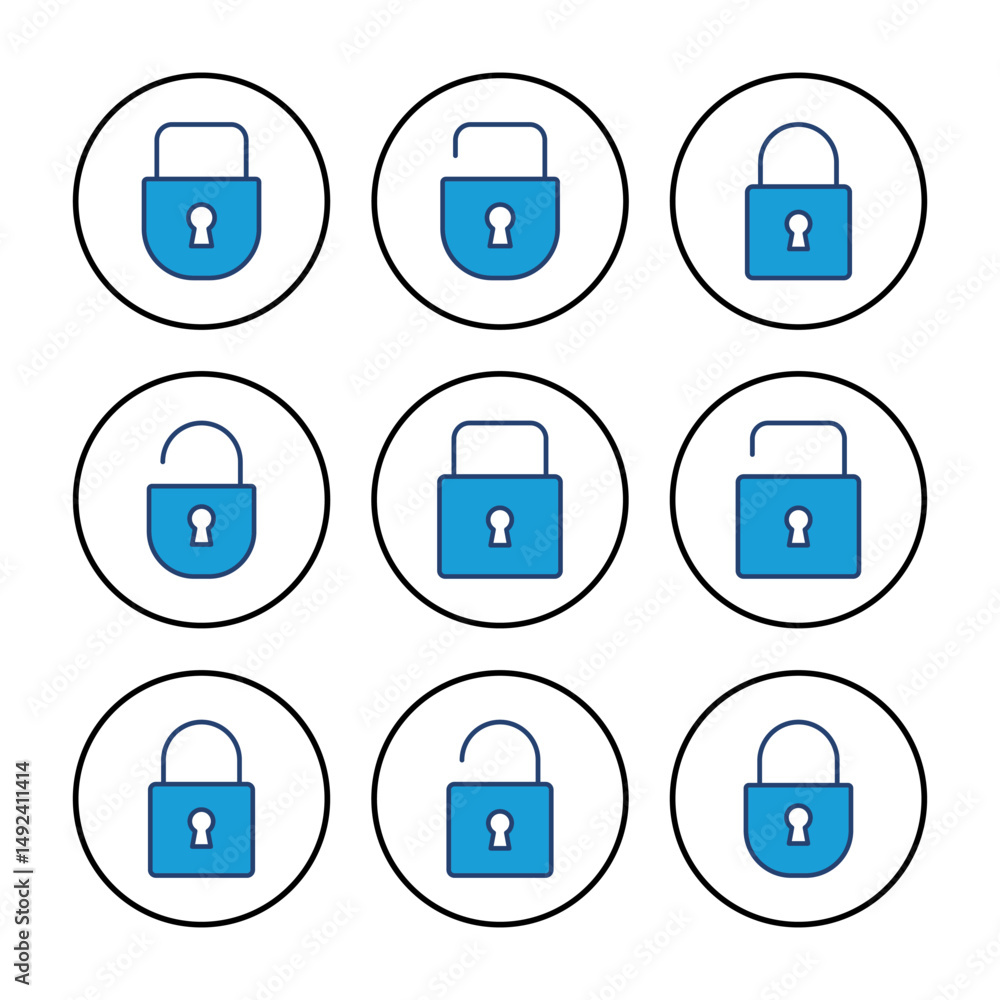 Poster lock icon vector. padlock icon vector. encryption icon. security symbol