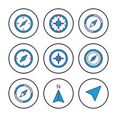 Compass icon vector. arrow compass icon vector