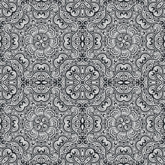 Flat mandala seamless pattern template
