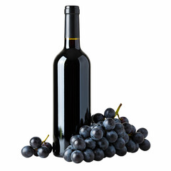 Fototapeta premium Red Wine Bottle Grapes Premium Quality