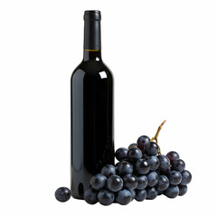 Red Wine Bottle  Grapes Winemaking Vineyards