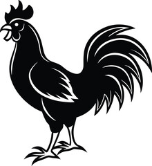 rooster silhouette vector