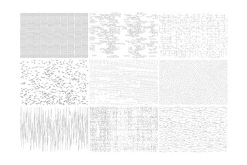 Fototapeta na wymiar Ground and wall vector pattern. texture interior background line art. set of graphics elements drawing for architecture and landscape design. cad pattern