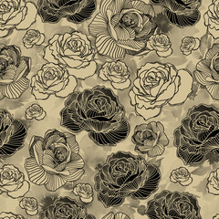 seamless background with roses