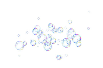 Clean Air Floating Bubbles PNG Isolated for Hygiene and Purity Concepts