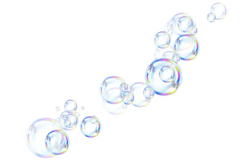 Clean Air Floating Bubbles PNG Isolated for Hygiene and Purity Concepts
