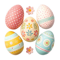 set of easter eggs