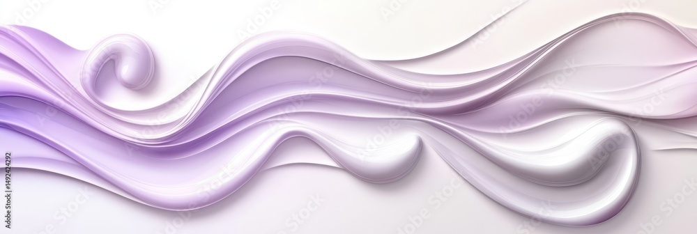 Poster pastel lilac 3d low profile waves, seamless texture pattern background- elegant and minimalist