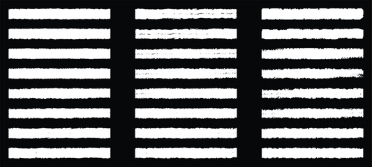 Set of hand painted chalk brushes, brush strokes and ornaments. Brush strokes vector. brush. Paintbrush collection. Grunge design elements. Hand drawn grunge lines on chalkboard background