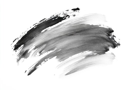 Abstract grayscale paint stroke