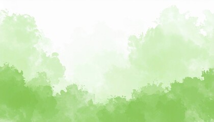 Serene green watercolor abstract landscape nature digital art tranquil environment aesthetic viewpoint artistic concept