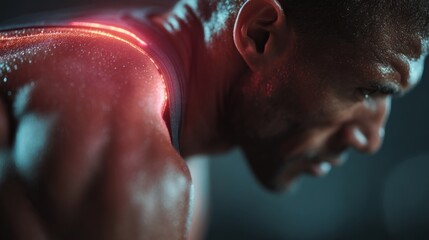 Hardcore workout settling in for bent-over rows to target trap and lat muscles at the gym fitness training session dynamic environment