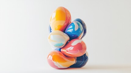 Abstract colorful cluster
