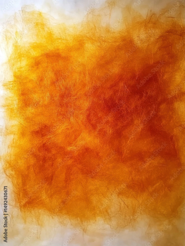 Poster abstract orange texture background with fibrous structure in warm tones studio shot artful design