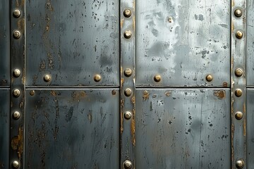 Industrial metal paneling with rivets