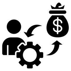 Money Management Icon Glyph