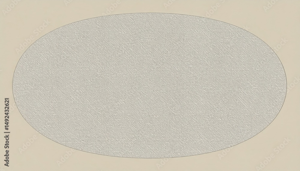Poster creating a minimalist abstract oval design digital art studio setting contemporary viewpoint