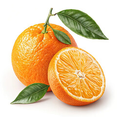 orange with leaf