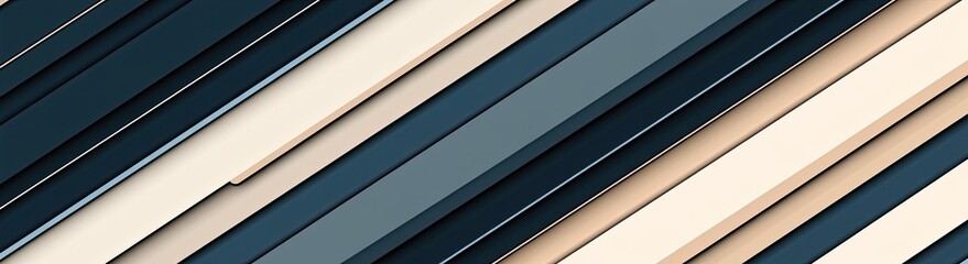 Obraz premium Diagonal Stripes in Shades of Beige and Dark Blue