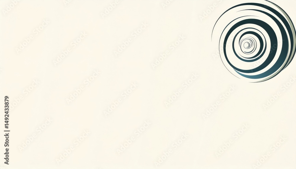 Poster spiral pattern design exploration abstract art digital illustration minimalist space top-down view c