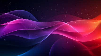 Abstract flowing lines of vibrant color against a dark background
