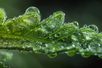Macro Shot of a Delicate Fern Leaf Showcasing the Fine Details and Fresh Green Colors Varient 2