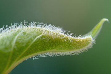 Fototapeta premium Macro Shot of a Delicate Fern Leaf Showcasing the Fine Details and Fresh Green Colors Varient 1