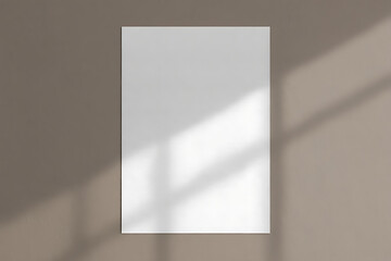 White Paper Mockup Sunlit Wall Texture