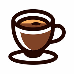 Espresso-cup-icon  on white background, Instant Digital Download. Illustration for prints on t-shirt and bags, posters