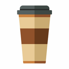 Takeaway-coffee-cup on white background, Instant Digital Download. Illustration for prints on t-shirt and bags, posters