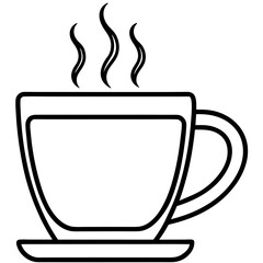 Coffee-cup-icon on white background, Instant Digital Download. Illustration for prints on t-shirt and bags, posters
 