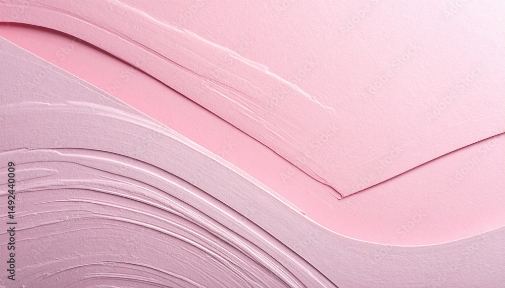 Poster painting action with soft pink textures studio setting abstract art close-up artistic expression