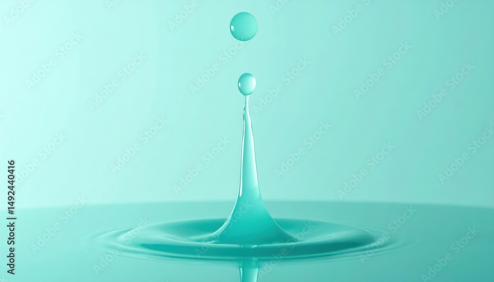 Aufkleber captivating water droplet action aquatic studio high-resolution image minimalistic setting close-up 