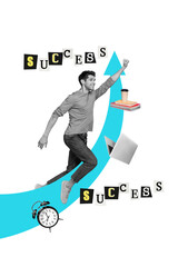 Template drawing collage of courage ambitious inspired mam guy full determination using stuff for...