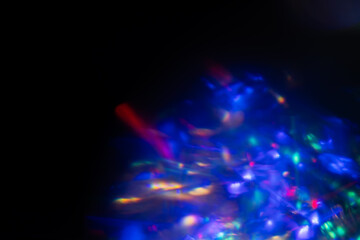A Prism Rainbow Light on dark Background Overlay.