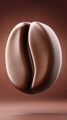 Fototapeta premium A 3d rendering of a single coffee bean positioned as a coffee dollar currency sign representing the business and economic aspects of coffee