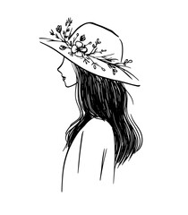 girl in a hat