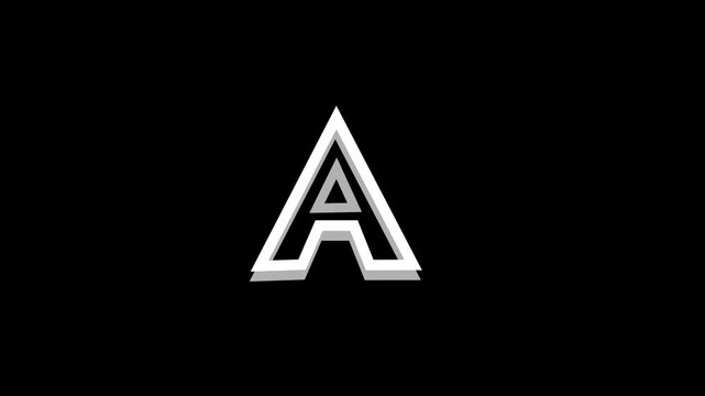 Motion Text Alphabet "A" 
